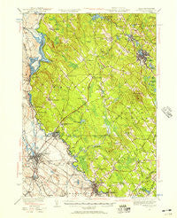 Berwick Maine Historical topographic map, 1:62500 scale, 15 X 15 Minute, Year 1941