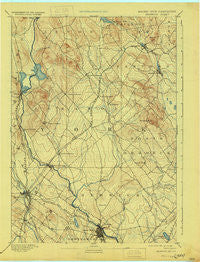 Berwick Maine Historical topographic map, 1:62500 scale, 15 X 15 Minute, Year 1893