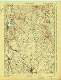 Berwick Maine Historical topographic map, 1:62500 scale, 15 X 15 Minute, Year 1893