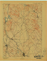Berwick Maine Historical topographic map, 1:62500 scale, 15 X 15 Minute, Year 1893