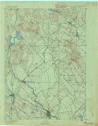 Berwick Maine Historical topographic map, 1:62500 scale, 15 X 15 Minute, Year 1891