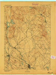 Berwick Maine Historical topographic map, 1:62500 scale, 15 X 15 Minute, Year 1893