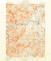 Bethel Maine Historical topographic map, 1:62500 scale, 15 X 15 Minute, Year 1914