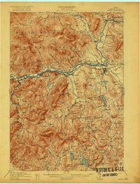 Bethel Maine Historical topographic map, 1:62500 scale, 15 X 15 Minute, Year 1914