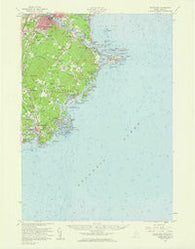 Biddeford Maine Historical topographic map, 1:62500 scale, 15 X 15 Minute, Year 1956