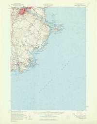 Biddeford Maine Historical topographic map, 1:62500 scale, 15 X 15 Minute, Year 1956