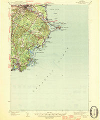 Biddeford Maine Historical topographic map, 1:62500 scale, 15 X 15 Minute, Year 1944