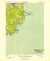 Biddeford Maine Historical topographic map, 1:62500 scale, 15 X 15 Minute, Year 1941