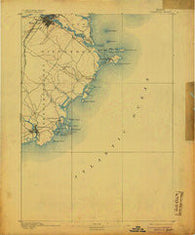 Biddeford Maine Historical topographic map, 1:62500 scale, 15 X 15 Minute, Year 1893