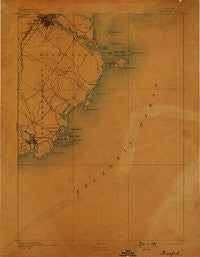 Biddeford Maine Historical topographic map, 1:62500 scale, 15 X 15 Minute, Year 1893