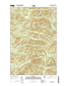 Big Brook Lake Maine Current topographic map, 1:24000 scale, 7.5 X 7.5 Minute, Year 2014