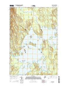 Big Lake Maine Current topographic map, 1:24000 scale, 7.5 X 7.5 Minute, Year 2014