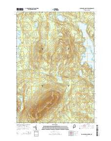 Big Spencer Mountain Maine Current topographic map, 1:24000 scale, 7.5 X 7.5 Minute, Year 2014