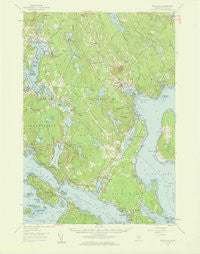 Blue Hill Maine Historical topographic map, 1:62500 scale, 15 X 15 Minute, Year 1957