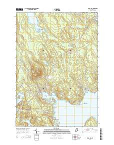 Blue Hill Maine Current topographic map, 1:24000 scale, 7.5 X 7.5 Minute, Year 2014