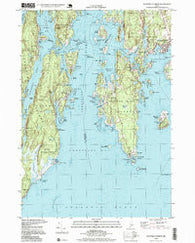 Boothbay Harbor Maine Historical topographic map, 1:24000 scale, 7.5 X 7.5 Minute, Year 1997