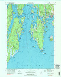 Boothbay Harbor Maine Historical topographic map, 1:24000 scale, 7.5 X 7.5 Minute, Year 1970