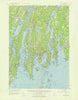 Boothbay Maine Historical topographic map, 1:62500 scale, 15 X 15 Minute, Year 1957