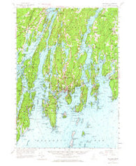 Boothbay Maine Historical topographic map, 1:62500 scale, 15 X 15 Minute, Year 1957