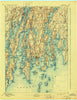 Boothbay Maine Historical topographic map, 1:62500 scale, 15 X 15 Minute, Year 1893