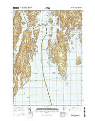 Boothbay Harbor Maine Current topographic map, 1:24000 scale, 7.5 X 7.5 Minute, Year 2014