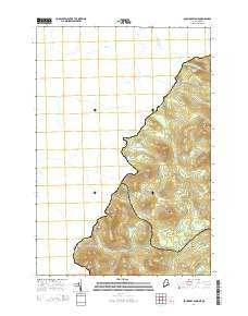 Boundary Pond Maine Current topographic map, 1:24000 scale, 7.5 X 7.5 Minute, Year 2014