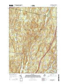 Bowdoinham Maine Current topographic map, 1:24000 scale, 7.5 X 7.5 Minute, Year 2014