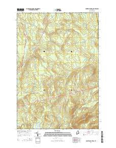 Bowers Mountain Maine Current topographic map, 1:24000 scale, 7.5 X 7.5 Minute, Year 2014