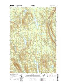 Bowlin Brook Maine Current topographic map, 1:24000 scale, 7.5 X 7.5 Minute, Year 2014