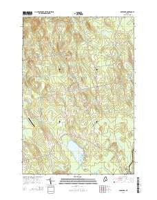 Bradford Maine Current topographic map, 1:24000 scale, 7.5 X 7.5 Minute, Year 2014