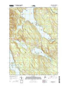 Branch Lake Maine Current topographic map, 1:24000 scale, 7.5 X 7.5 Minute, Year 2014