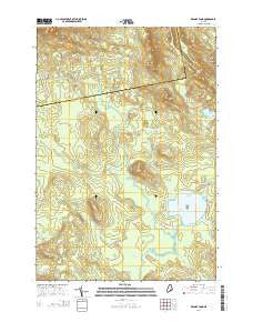 Brandy Pond Maine Current topographic map, 1:24000 scale, 7.5 X 7.5 Minute, Year 2014