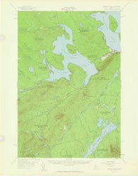 Brassua Lake Maine Historical topographic map, 1:62500 scale, 15 X 15 Minute, Year 1957