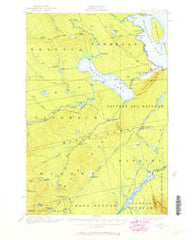 Brassua Lake Maine Historical topographic map, 1:62500 scale, 15 X 15 Minute, Year 1921