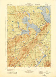 Brassua Lake Maine Historical topographic map, 1:62500 scale, 15 X 15 Minute, Year 1944