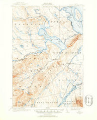 Brassua Lake Maine Historical topographic map, 1:62500 scale, 15 X 15 Minute, Year 1921