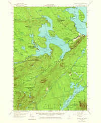 Brassua Lake Maine Historical topographic map, 1:62500 scale, 15 X 15 Minute, Year 1957