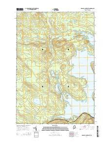 Brassua Lake West Maine Current topographic map, 1:24000 scale, 7.5 X 7.5 Minute, Year 2014