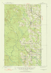 Bridgewater Maine Historical topographic map, 1:62500 scale, 15 X 15 Minute, Year 1951