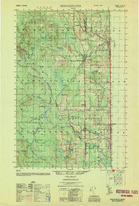 Bridgewater Maine Historical topographic map, 1:50000 scale, 15 X 15 Minute, Year 1953