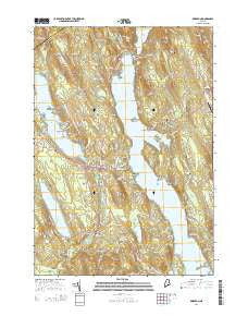 Bridgton Maine Current topographic map, 1:24000 scale, 7.5 X 7.5 Minute, Year 2014