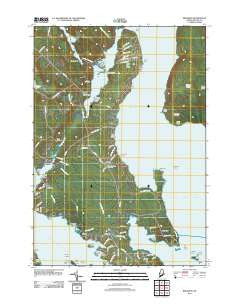 Brooklin Maine Historical topographic map, 1:24000 scale, 7.5 X 7.5 Minute, Year 2011