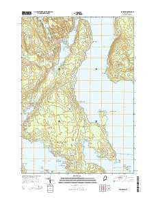 Brooklin Maine Current topographic map, 1:24000 scale, 7.5 X 7.5 Minute, Year 2014