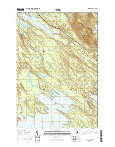 Brookton Maine Current topographic map, 1:24000 scale, 7.5 X 7.5 Minute, Year 2014