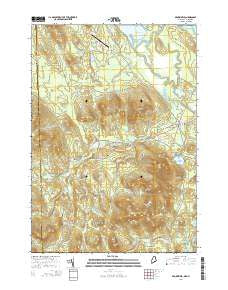 Brownfield Maine Current topographic map, 1:24000 scale, 7.5 X 7.5 Minute, Year 2014
