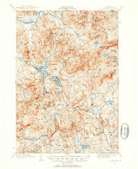 Bryant Pond Maine Historical topographic map, 1:62500 scale, 15 X 15 Minute, Year 1911