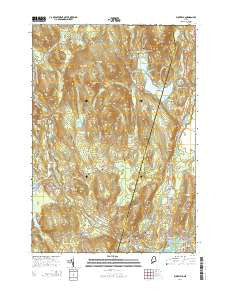 Buckfield Maine Current topographic map, 1:24000 scale, 7.5 X 7.5 Minute, Year 2014