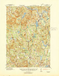 Buckfield Maine Historical topographic map, 1:62500 scale, 15 X 15 Minute, Year 1942