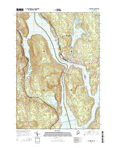 Bucksport Maine Current topographic map, 1:24000 scale, 7.5 X 7.5 Minute, Year 2014