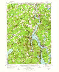 Bucksport Maine Historical topographic map, 1:62500 scale, 15 X 15 Minute, Year 1955
